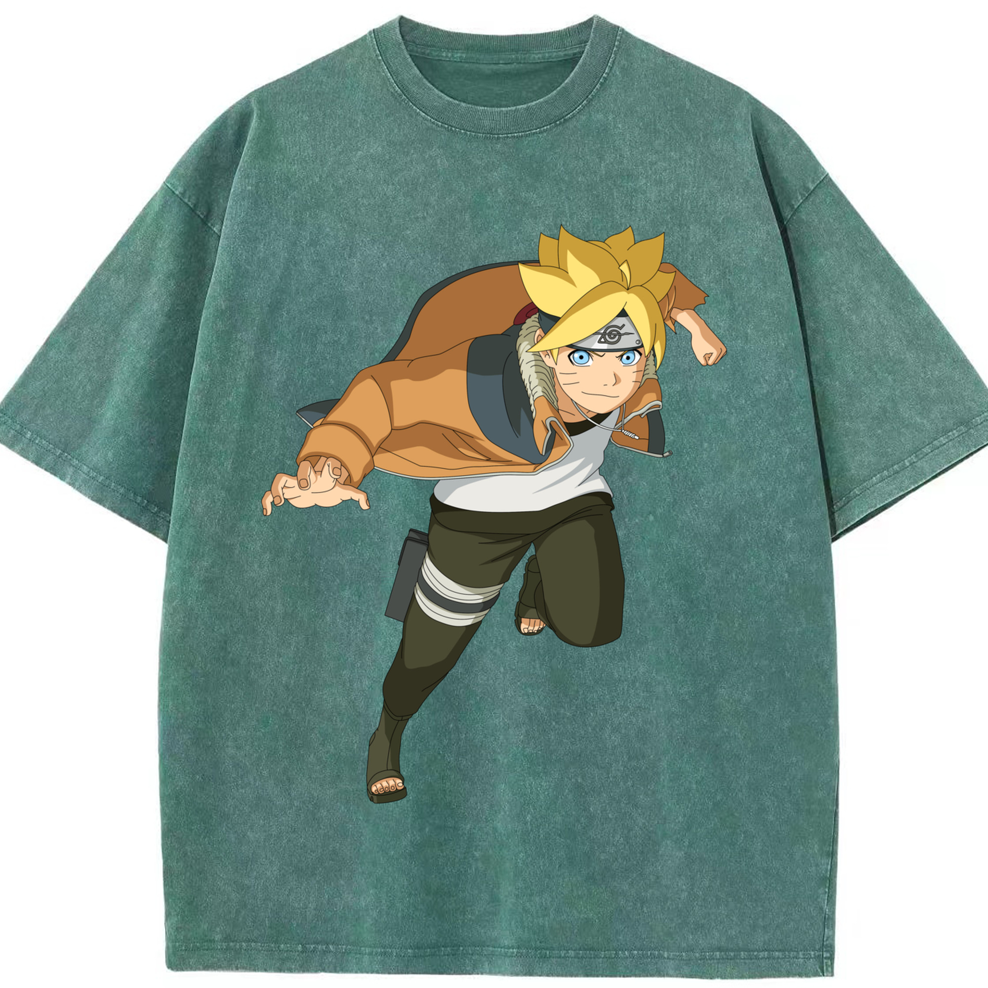 （画像用） NARUTO -ナルト- うずまき ナルト Uzumaki Naruto 綿100% ヴィンテージ風 半袖Tシャツ（フロントプリント）